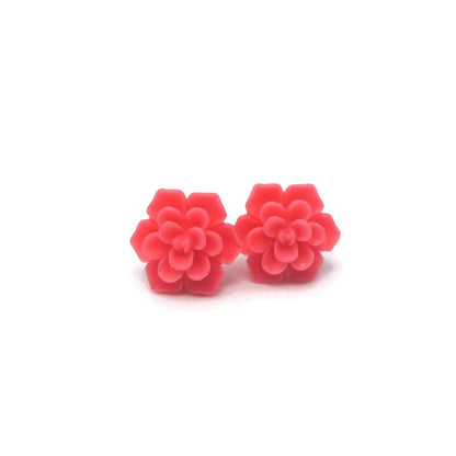 Succulent Flower Stud Earrings