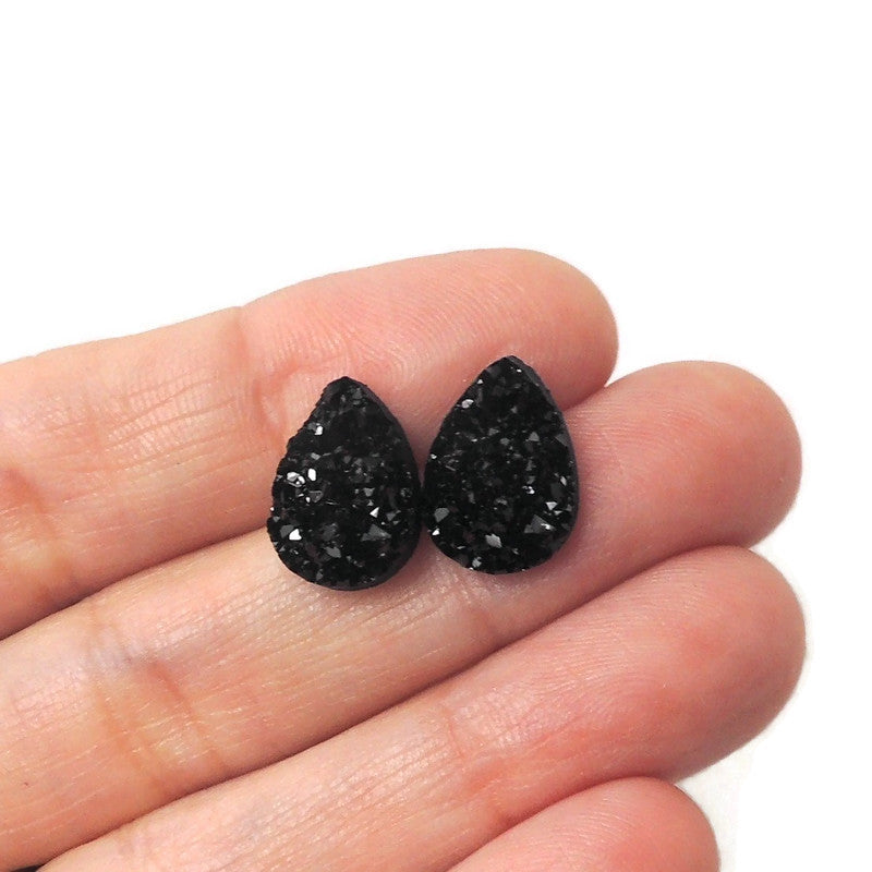 Teardrop Faux Druzy Stud Earrings