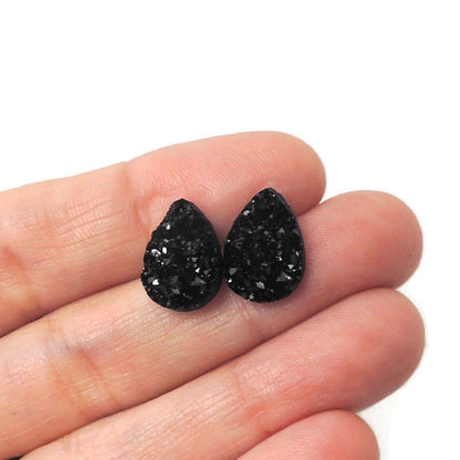 Teardrop Faux Druzy Stud Earrings