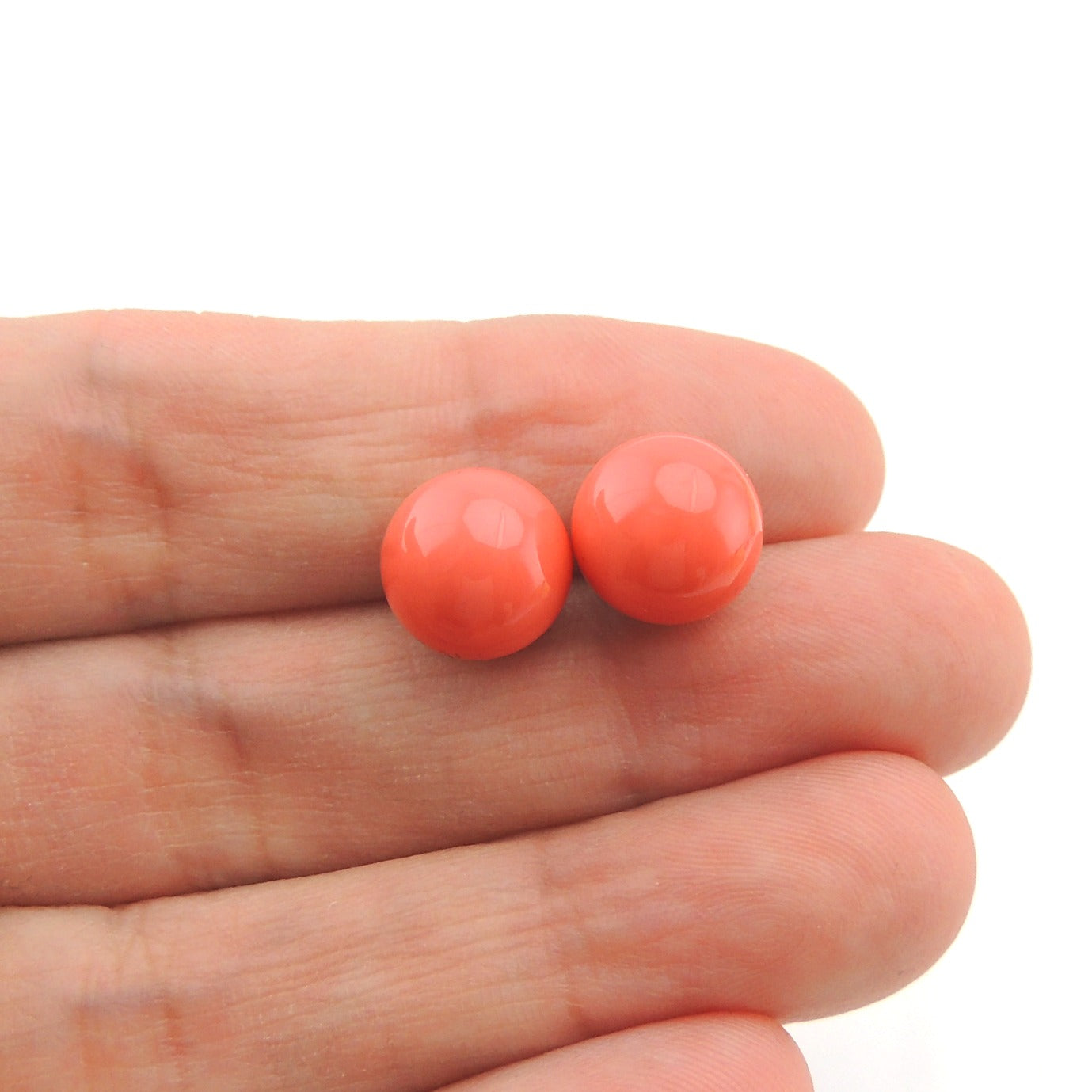 Boucles d'oreilles en perles de coquillage, 10 mm