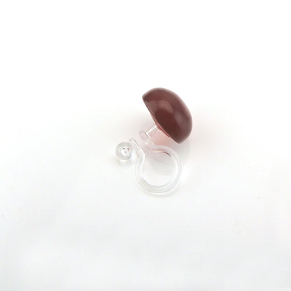 Boucles d'oreilles à tige en pierre d'agate rouge, 10 mm