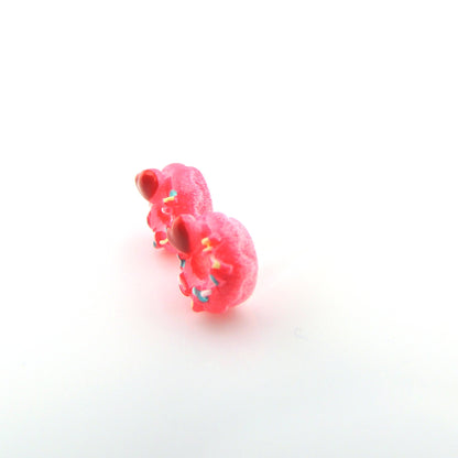 Pink Donut Stud Earrings