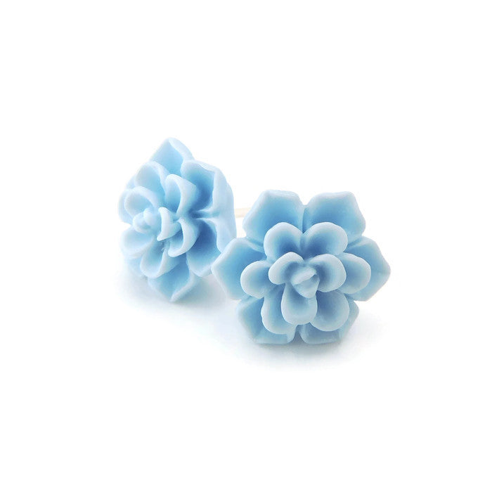 Succulent Stud Earrings, 13mm
