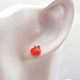 Red Apple Earrings 10mm