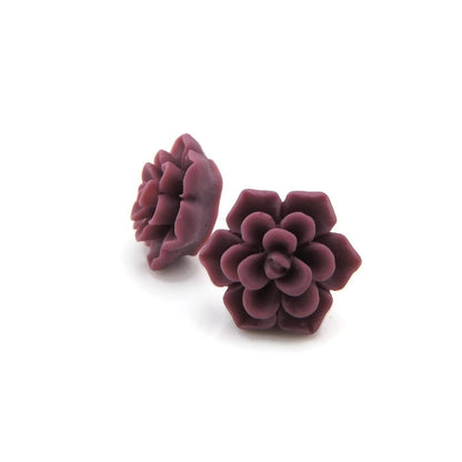 Pretty Smart succulent earrings on metal free plastic posts