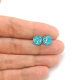 Aqua Smart Earrings Plastic Post Jewelry Nickel Free Hypoallergenic Non-Pierced Clip On Girls Fashion 