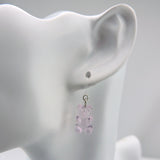Dangle Earrings, Invisible Clip On or Plastic Hooks Gummy Bear