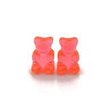 Plastic Posts or Invisible Clip On Gummy Bear Earrings