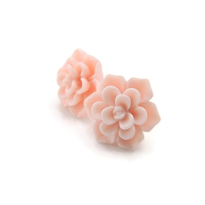 Succulent Flower Stud Earrings