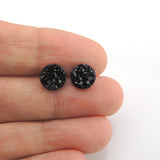 Black Smart Earrings Plastic Post Jewelry Nickel Free Hypoallergenic Non-Pierced Clip On Girls Fashion 