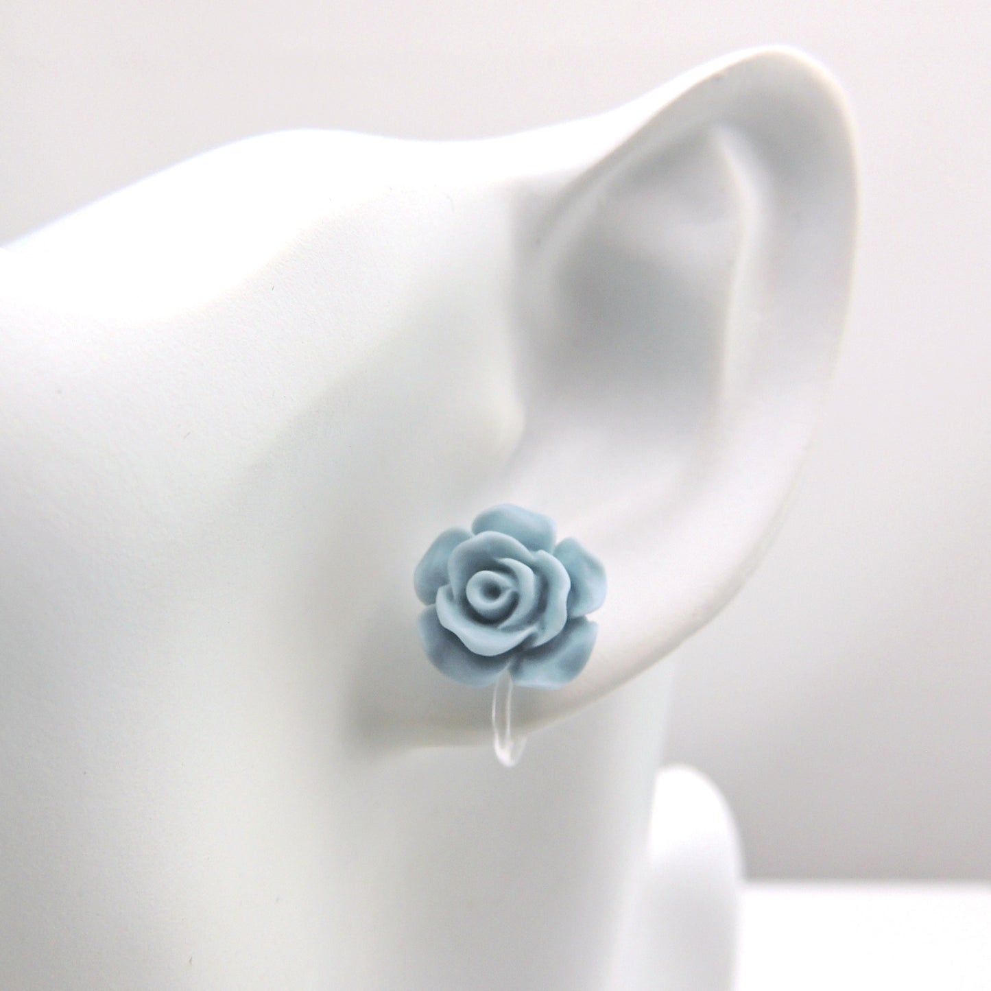 Boucles d'oreilles à tige en forme de rose, 13 mm