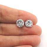 Silver Tone Smart Earrings Plastic Post Jewelry Nickel Free Hypoallergenic Non-Pierced Clip On Girls Fashion 