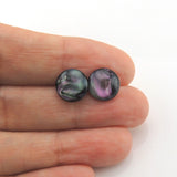 Plastic Posts or Invisible Clip On Metal Free Opalescent Resin Earrings 10mm