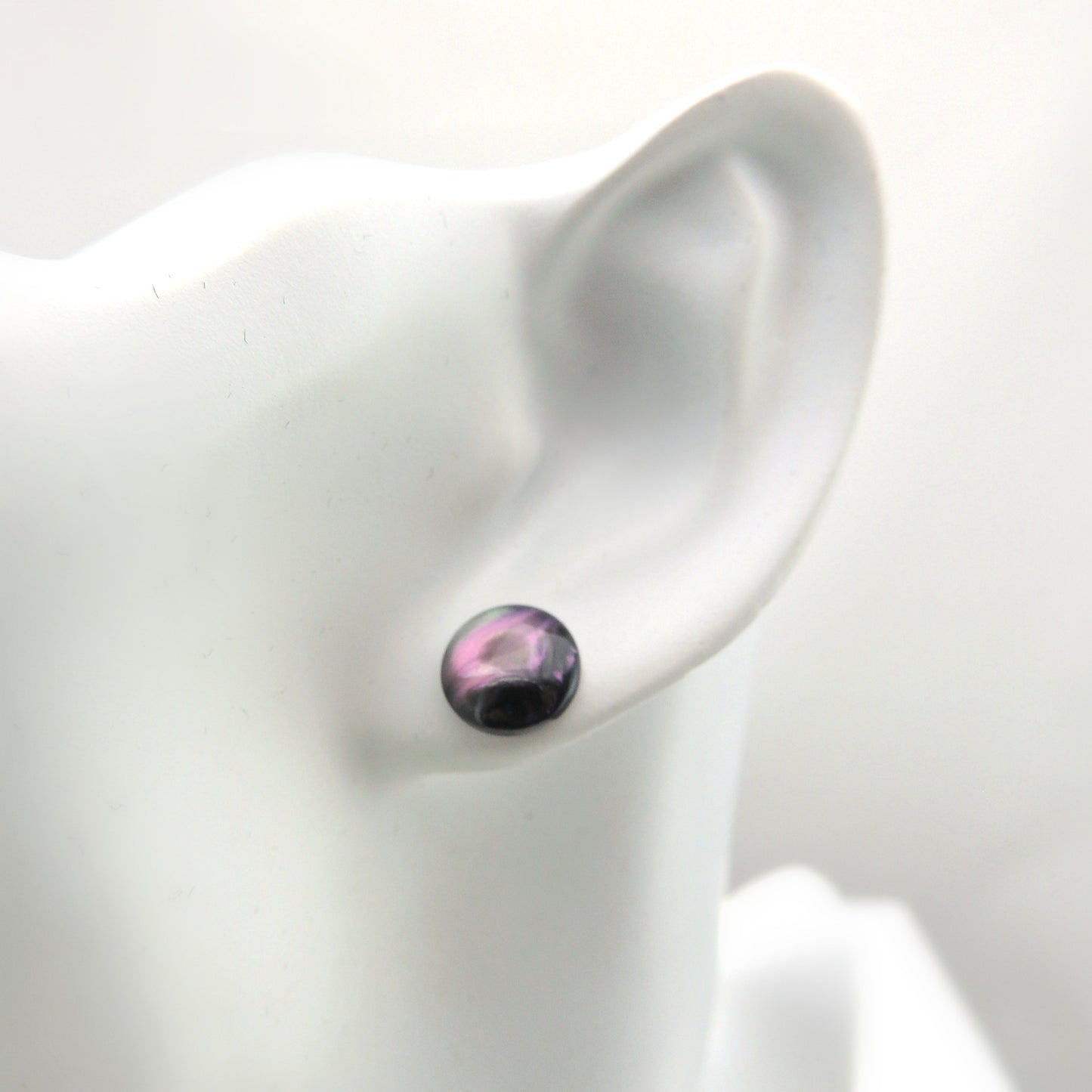 Opalescent Resin Stud Earrings, Two Sizes