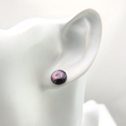 Opalescent Resin Stud Earrings, Two Sizes