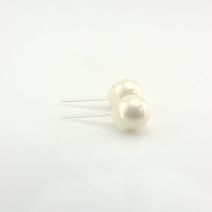 Boucles d'oreilles à tige en perles de coquillage, 6 mm