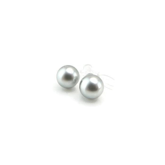 Shell Pearl Stud Earrings, 6mm