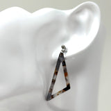 Dangle Earrings, Acrylic Scalene Triangle, 50mm