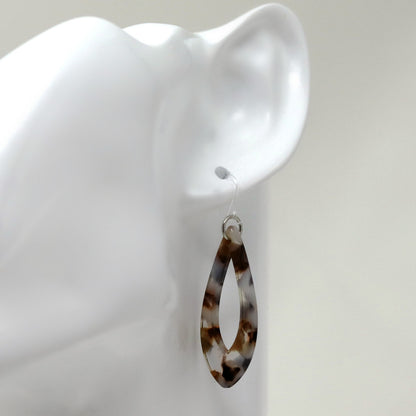 Acrylic Teardrop Dangle Earrings - 2 Colors
