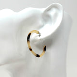 Invisible Clip On Acetate Hoop Earrings for Non-Pierced Ears, 32mm