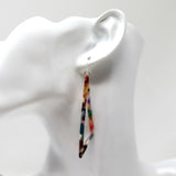 Dangle Earrings, Acrylic Scalene Triangle, 80mm