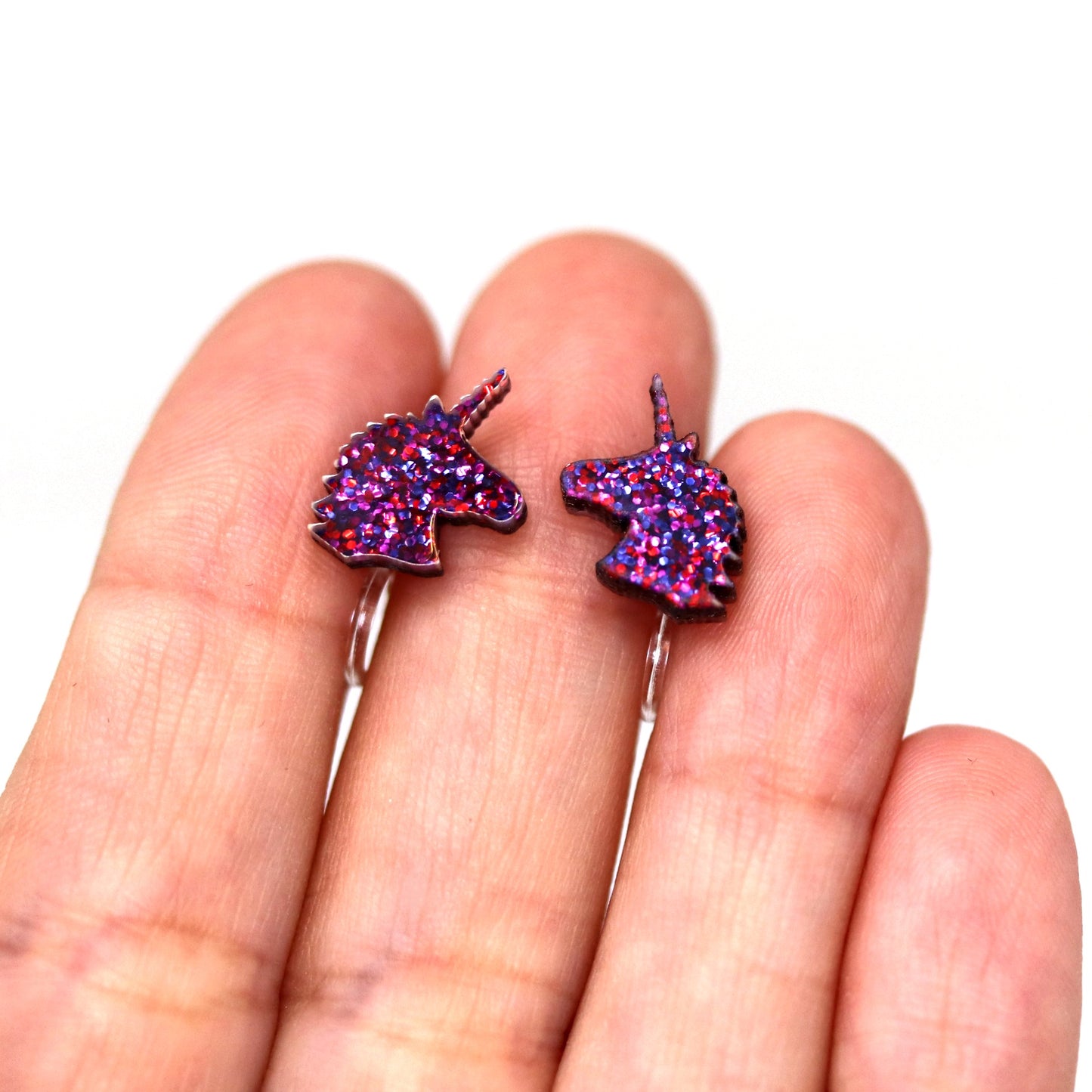 Glitter Unicorn Stud Earrings