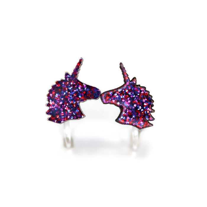Glitter Unicorn Stud Earrings
