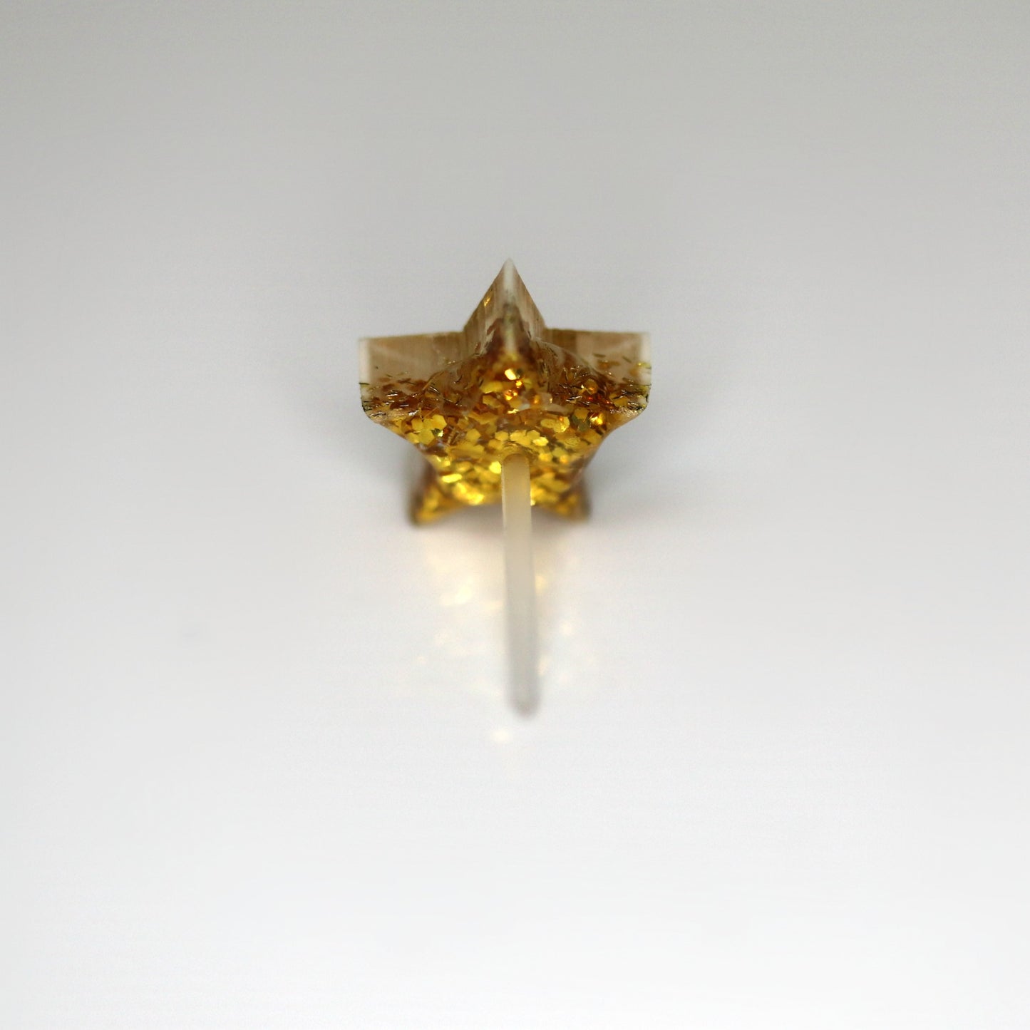 Gold Glitter Acrylic Star Stud Earrings