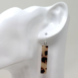 Dangle Earrings Acrylic Minimalist Dainty Bar 35mm