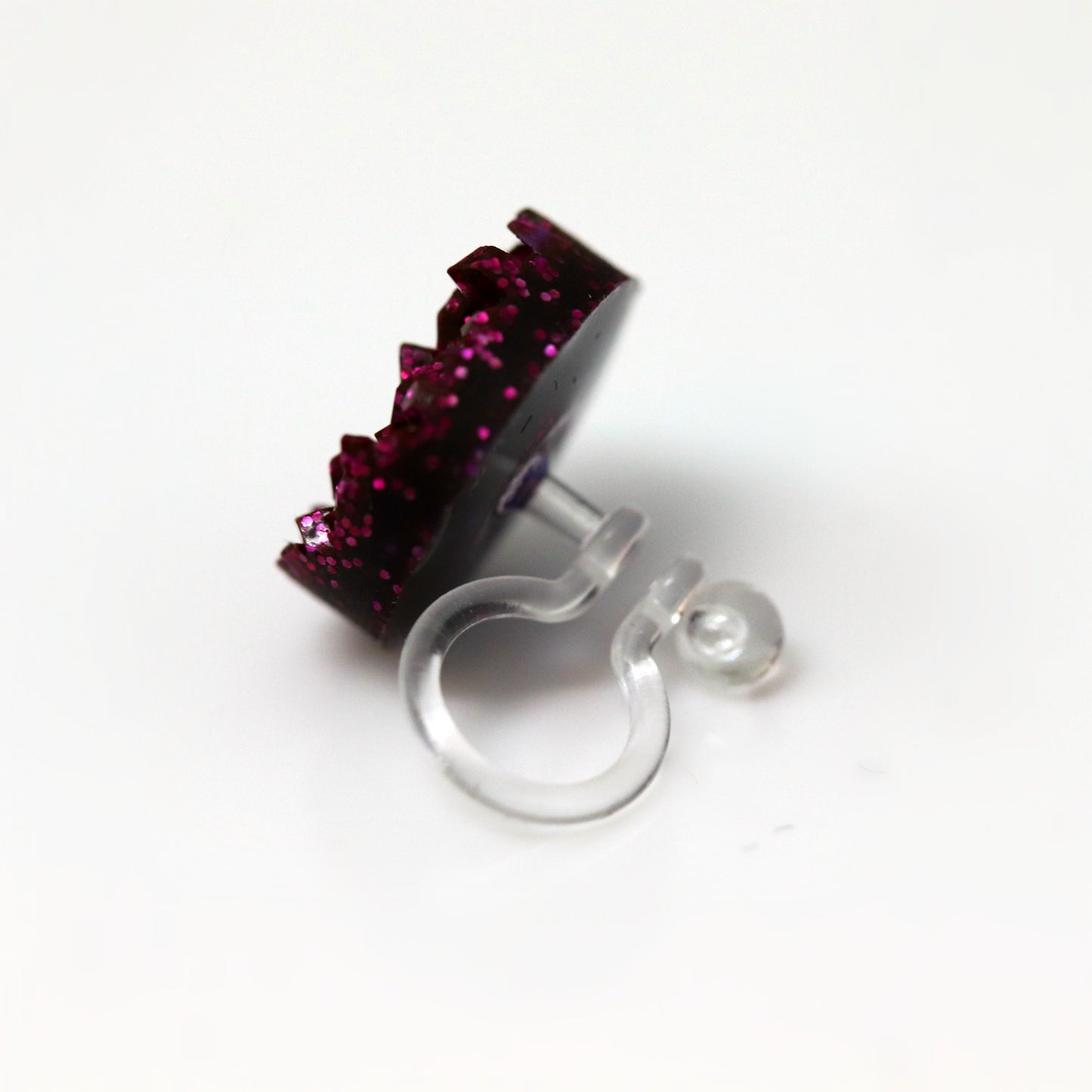 Resin Druzy Look Earrings, 12mm