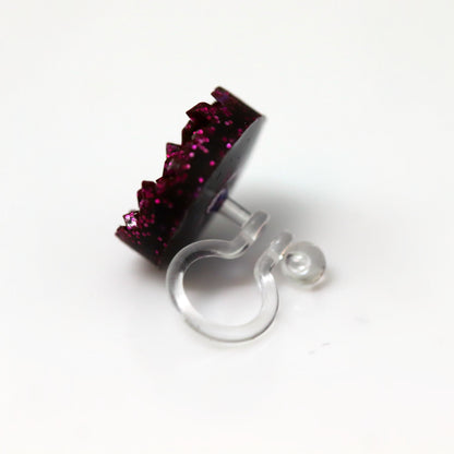 Resin Druzy Look Earrings, 12mm
