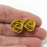 Floral Earrings, Rose 13mm