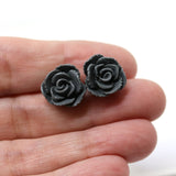 Floral Earrings, Rose 13mm