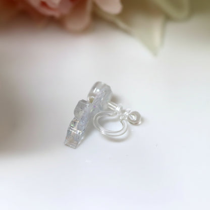 Mermaid Tail Glitter Stud Earrings