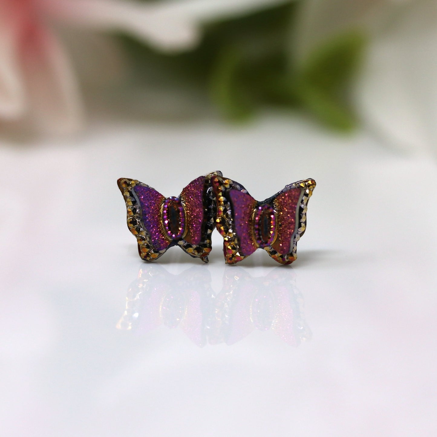 Butterfly Iridescent Stud Earrings