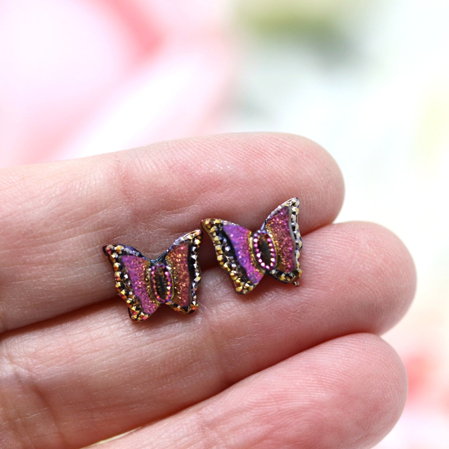 Butterfly Iridescent Stud Earrings