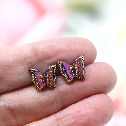 Butterfly Iridescent Stud Earrings