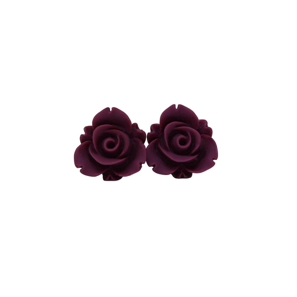 Boucles d'oreilles en bouton de rose, 13 mm