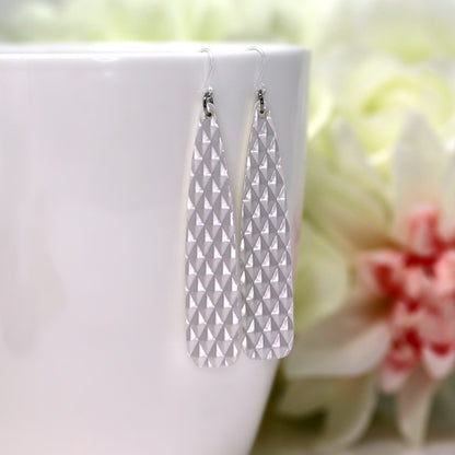 Elongated Acrylic Teardrop Dangle Earrings - 6 Colors
