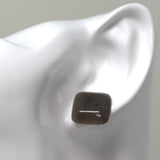 15mm Square Resin Cabochon Metal Free Plastic Post Earrings