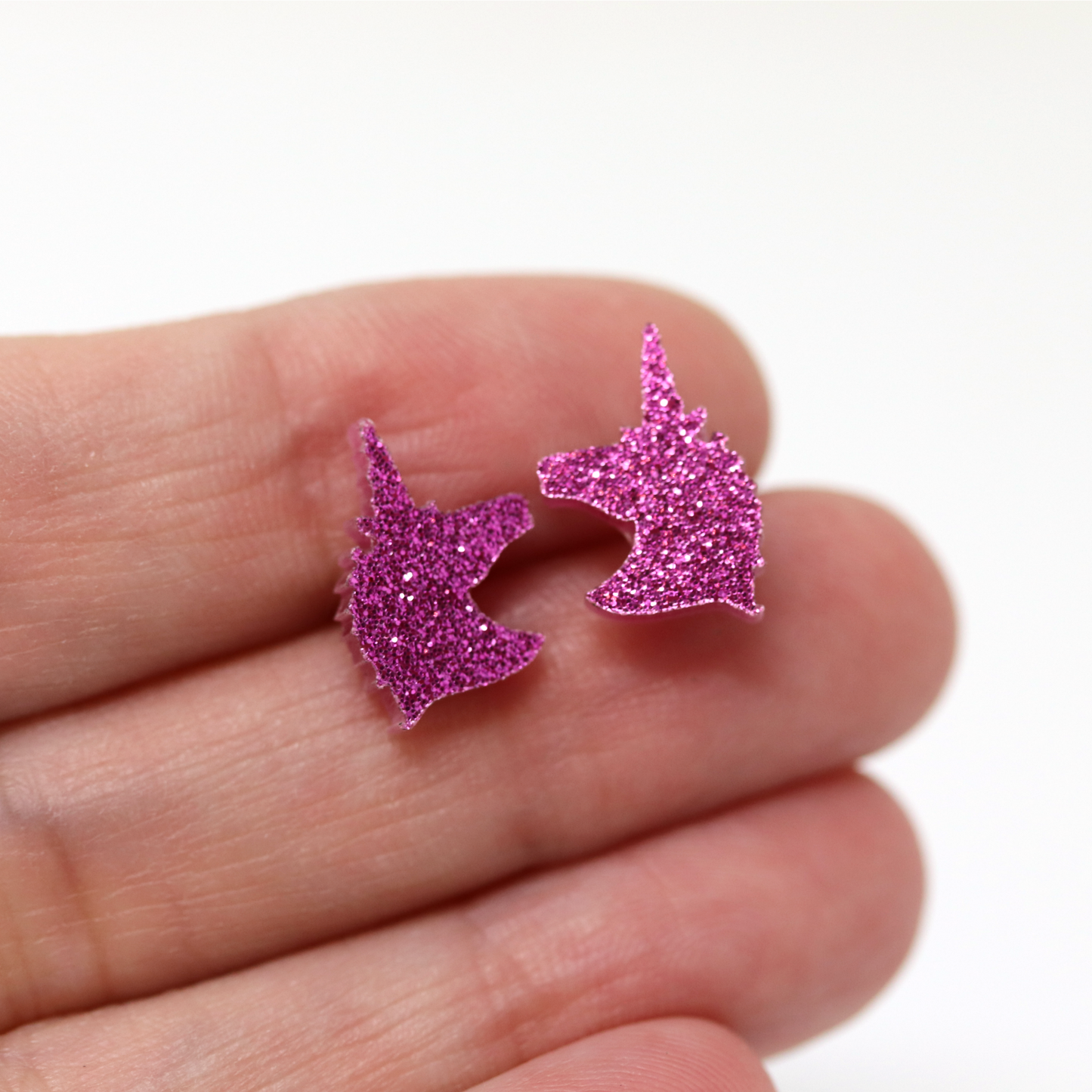 Glitter Unicorn Stud Earrings