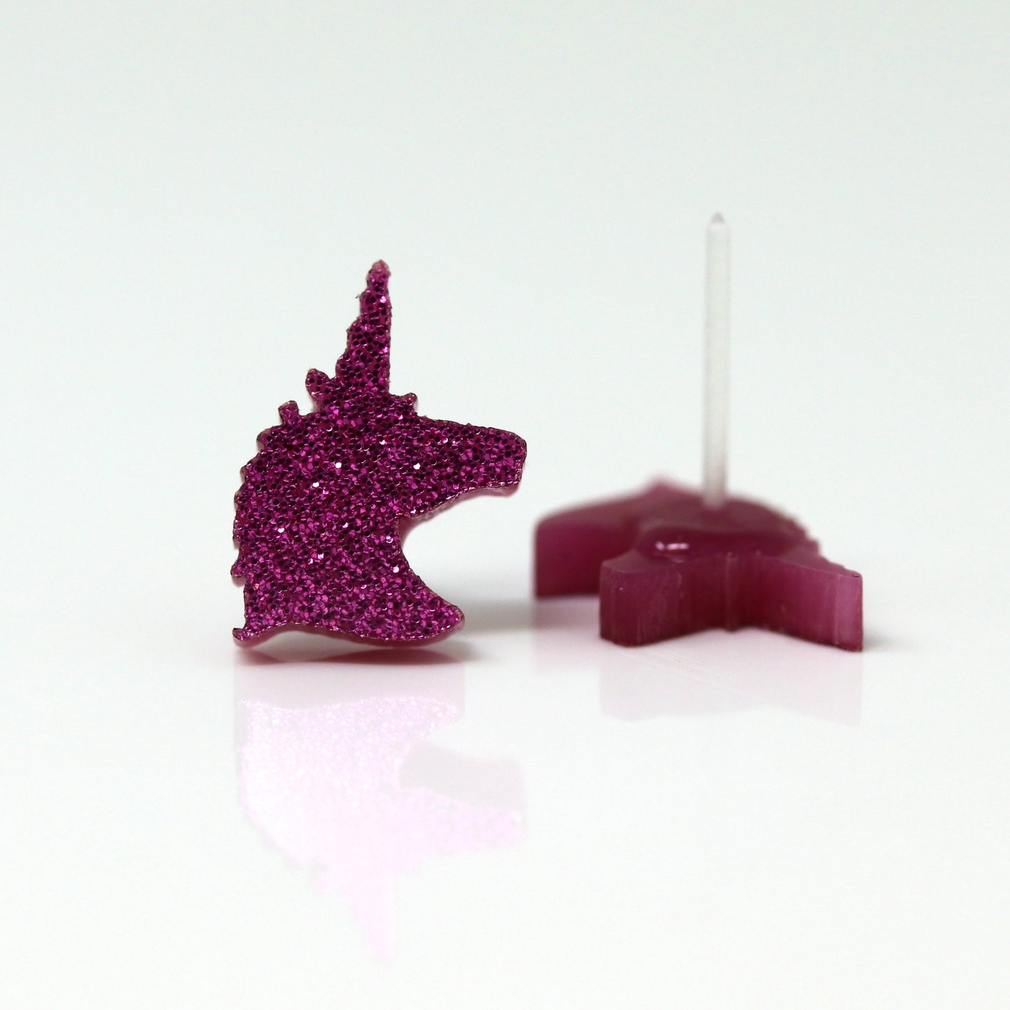 Glitter Unicorn Stud Earrings