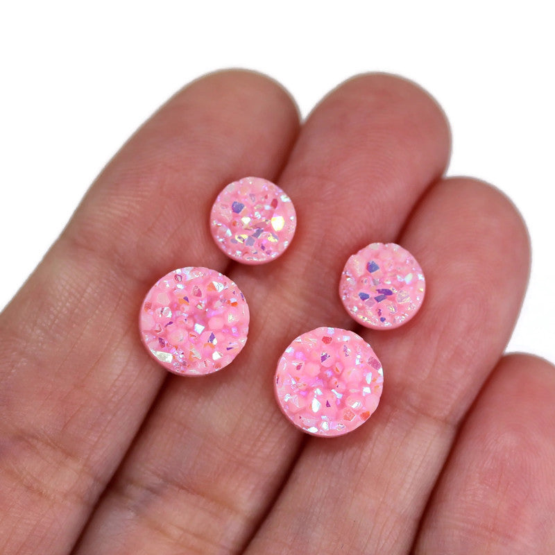 Faux Druzy Stud Earrings, 10mm