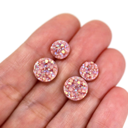 Faux Druzy Stud Earrings, 10mm