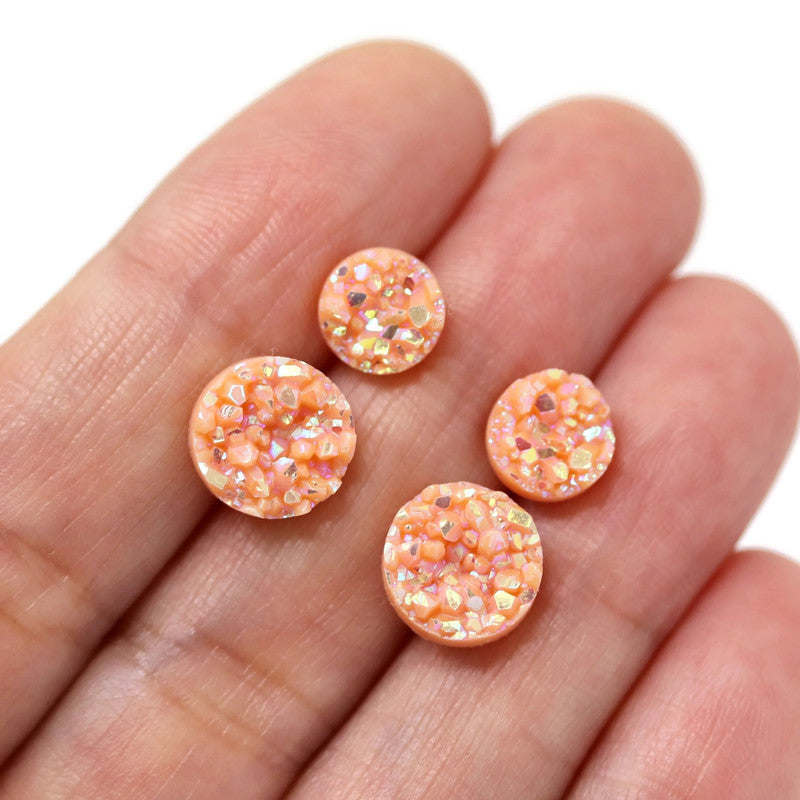 Faux Druzy Stud Earrings, 10mm