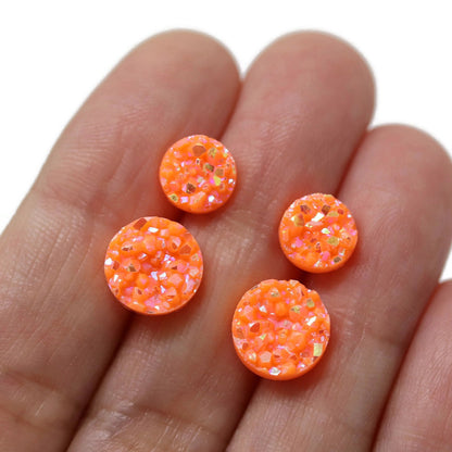 Faux Druzy Stud Earrings, 8mm