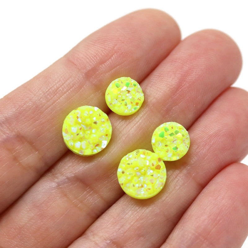 Faux Druzy Stud Earrings, 8mm
