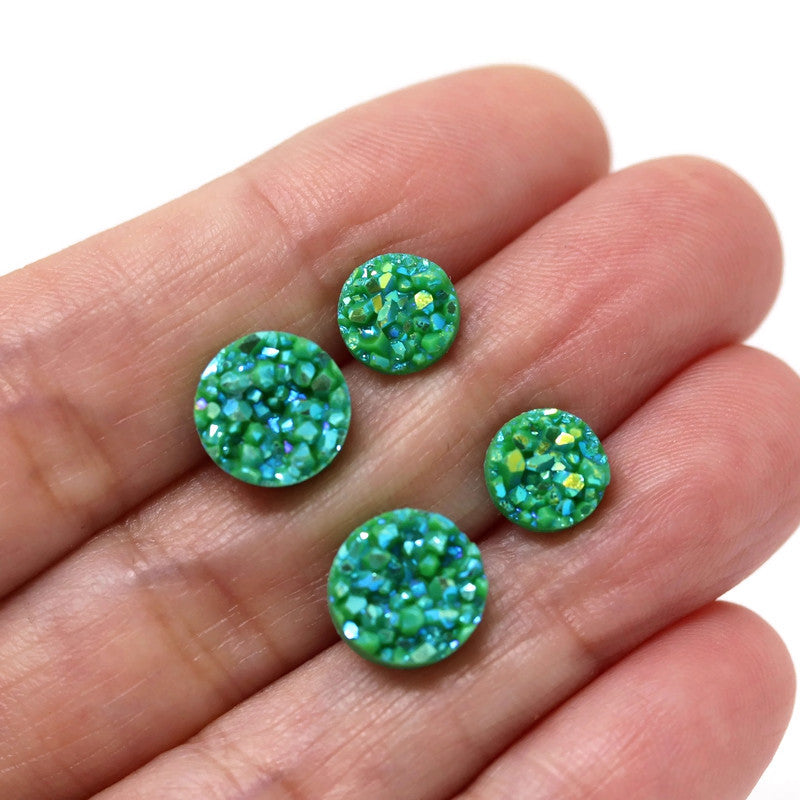 Faux Druzy Stud Earrings, 8mm