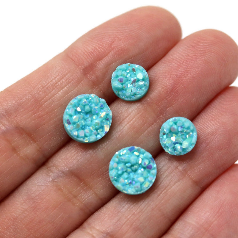 Faux Druzy Stud Earrings, 10mm