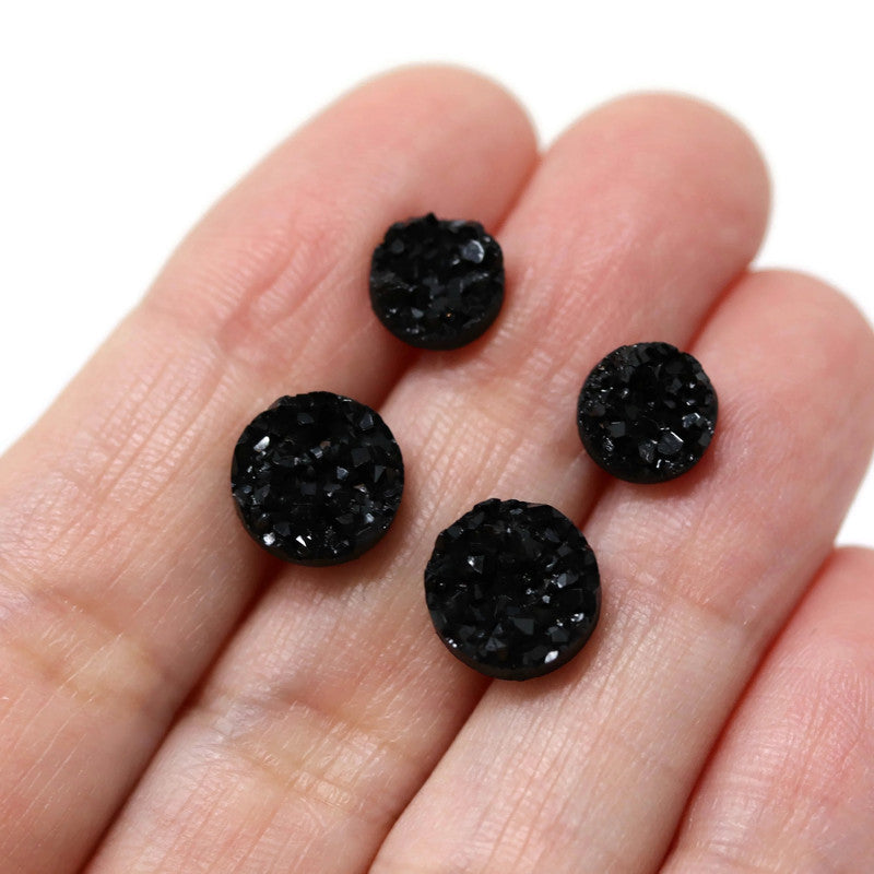Faux Druzy Stud Earrings, 8mm
